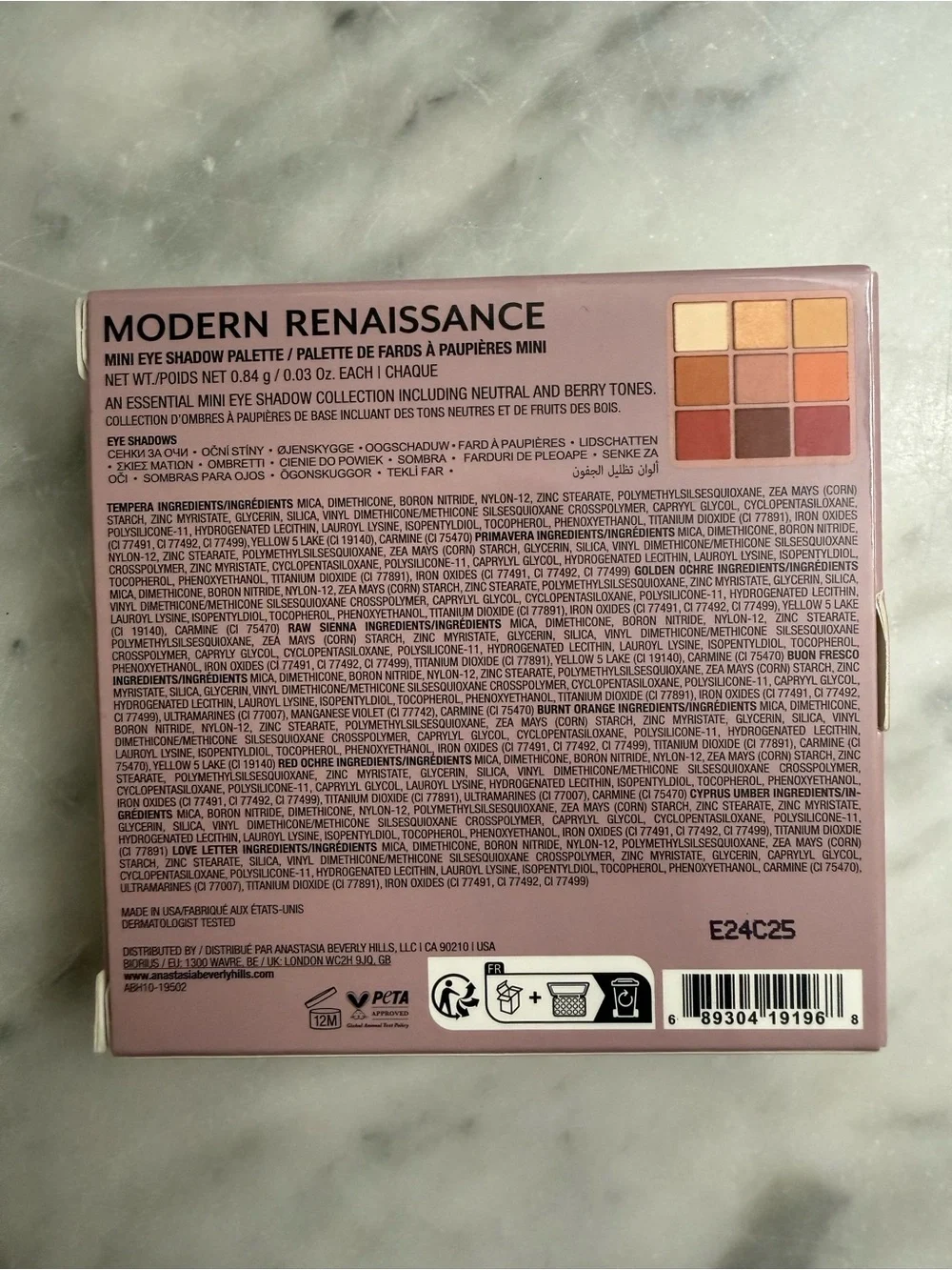 Anastasia Beverly Hills MINI MODERN RENAISSANCE EYESHADOW PALETTE NIB